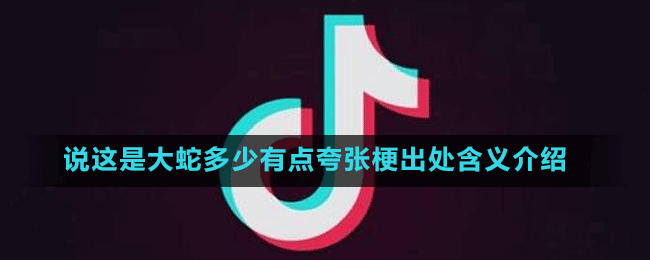 說這是大蛇多少有點(diǎn)夸張梗出處含義介紹