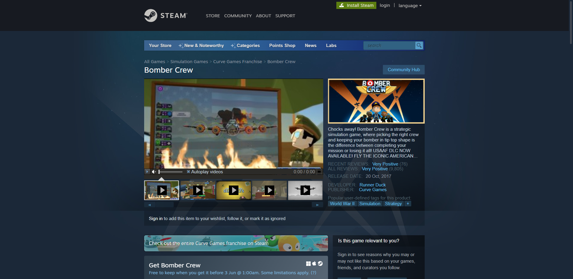 《Steam》喜加一飛行模擬游戲轟炸機小隊免費領取方法
