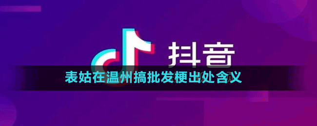 表姑在溫州搞批發(fā)梗出處含義