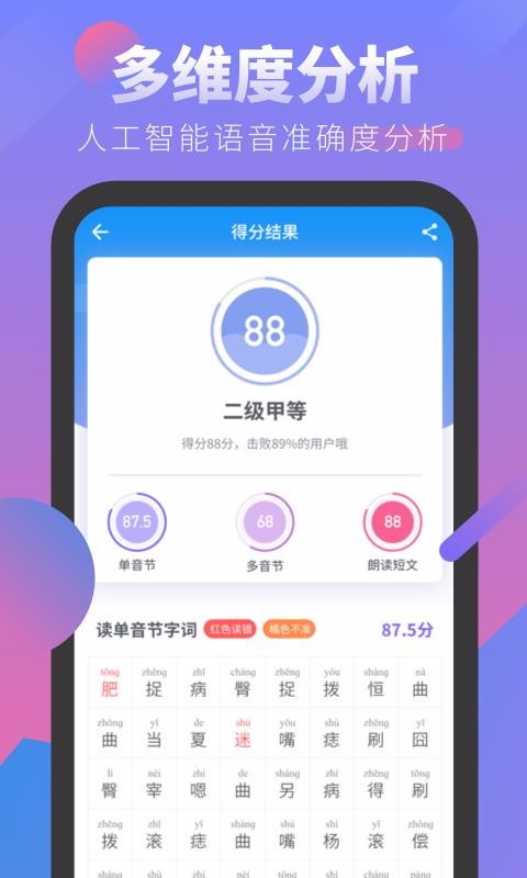 普通話(huà)發(fā)音學(xué)習(xí)測(cè)試截圖(3)