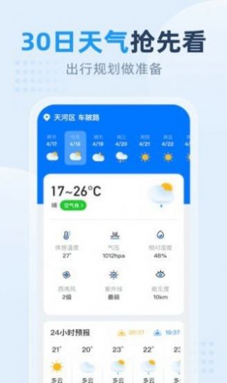 小時(shí)天氣截圖(2)