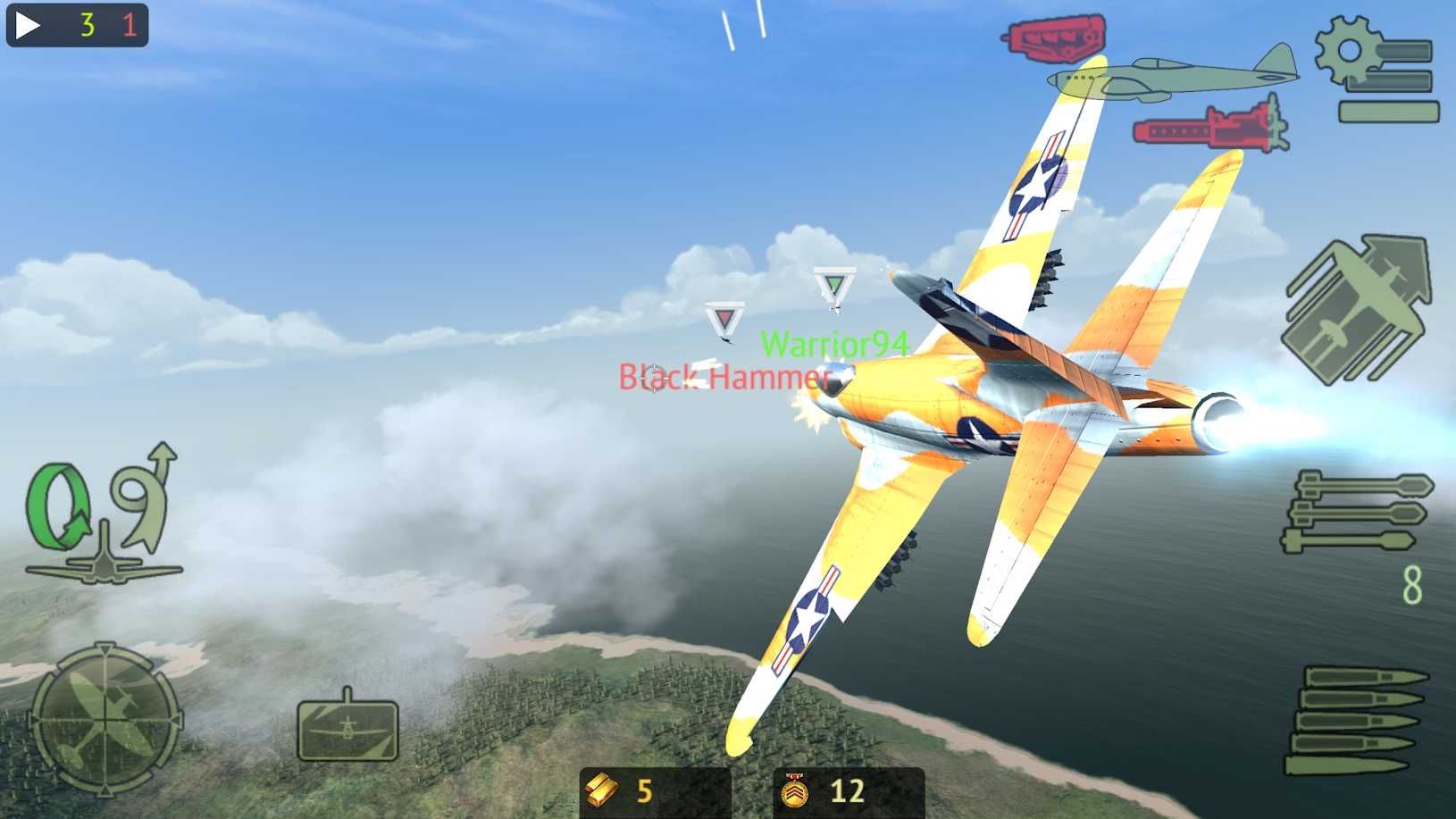 戰(zhàn)機二戰(zhàn)空中戰(zhàn)場截圖(2)