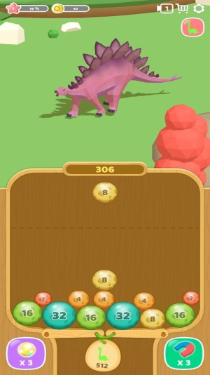 恐龍2048合成侏羅紀(jì)世界截圖(3)