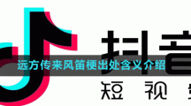 遠方傳來風(fēng)笛梗出處含義介紹