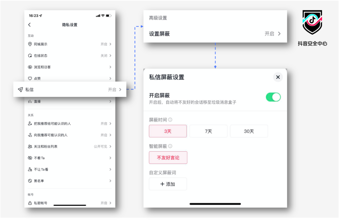 抖音加強網(wǎng)暴治理，新增私信屏蔽詞設(shè)置等功能