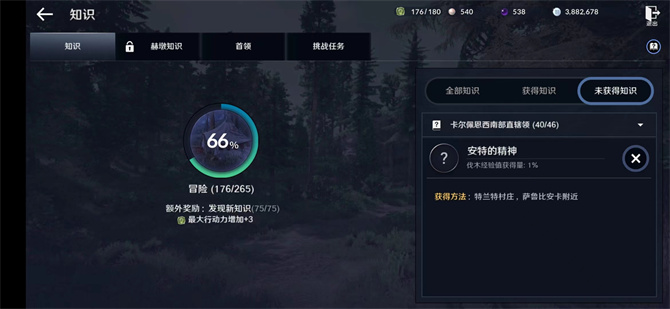 《黑色沙漠手游》安特的精神知識位置介紹