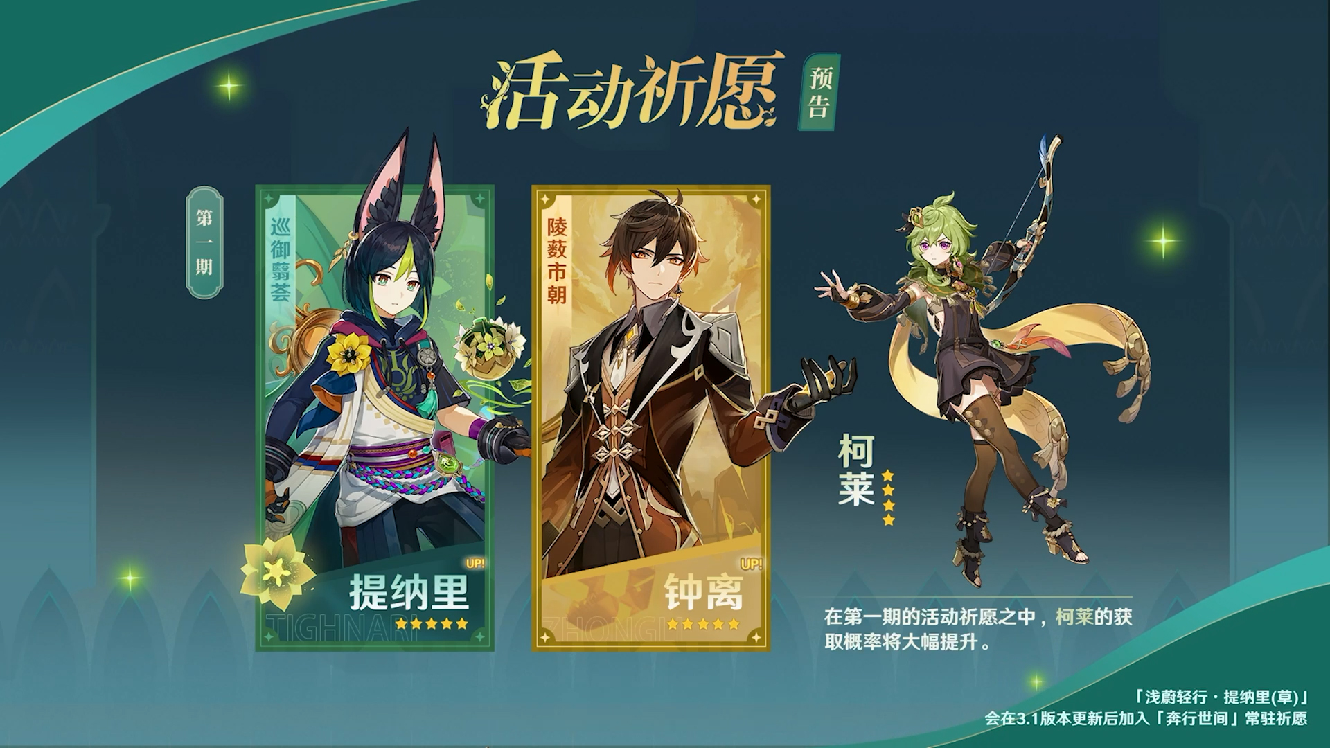 《原神》新版本前瞻直播特別節(jié)目播出，全新角色提納里登場！